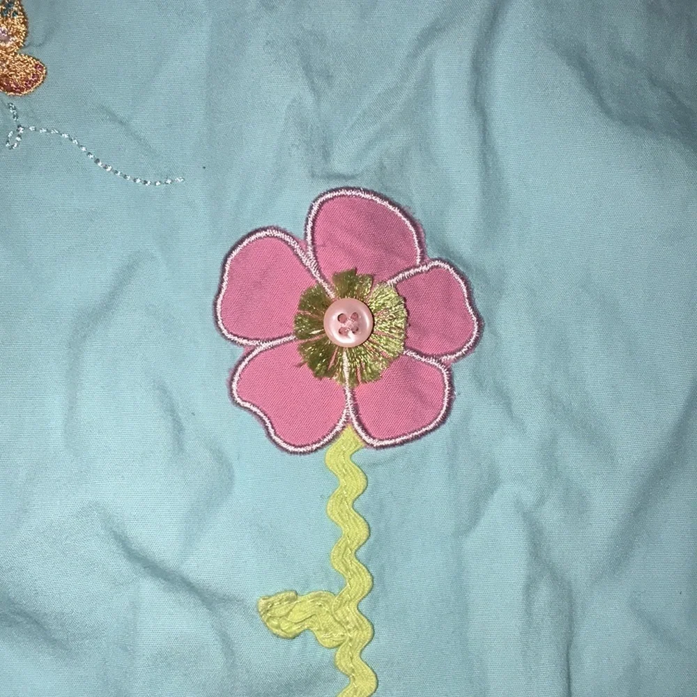 Gymboree Teal/Light Blue Flower Dress